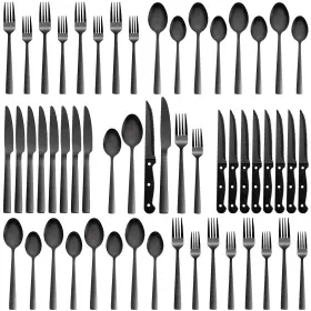 755419183492 CEKEE Silverware Set Steak Knives Steel