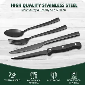 755419183508 CEKEE Silverware Set Steak Knives Steel Flatware #3