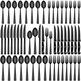 755419183508 CEKEE Silverware Set Steak Knives Steel Flatware