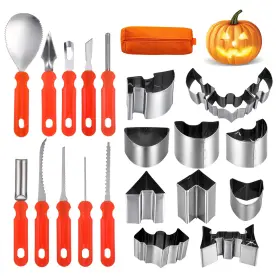 711780045425 CHANUMETAL Pumpkin Carving Halloween Tools Set