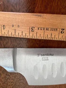 042008 CHEF KNIFE Wolfgang Puck Santoku Blade Handle #2