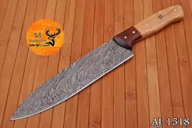 1518 CHEF KNIFE Handmade Damascus Cutlery Kitchen Forged #2