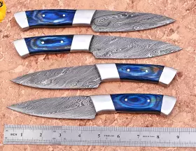 1629 CHEF KNIFE Damascus Steak Set Kitchen Cutlery Forge #2