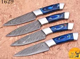 1629 CHEF KNIFE Damascus Steak Set Kitchen Cutlery Forge #3