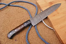 1850 CHEF KNIFE Handmade Forged Damascus Steel Kitchen Wood #2
