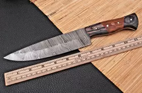 1870 CHEF KNIFE Damascus Cutlery Kitchen Forged Steel