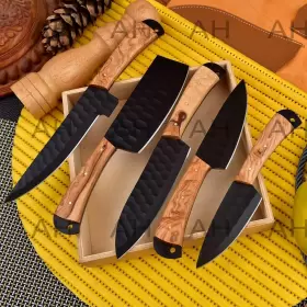 2713 CHEF KNIFE Set Kitchen Cutlery Forged Carbon Steel #2