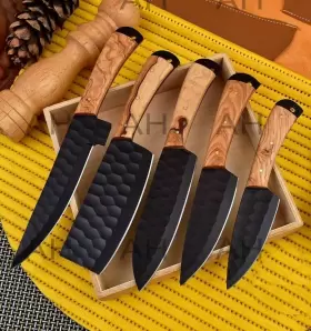 2713 CHEF KNIFE Set Kitchen Cutlery Forged Carbon Steel