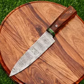 2840 CHEF KNIFE Damascus Kitchen Cutlery Forged Steel #2