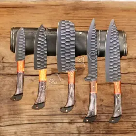 2929 CHEF KNIFE Handmade Forged Carbon Steel Set Kitchen