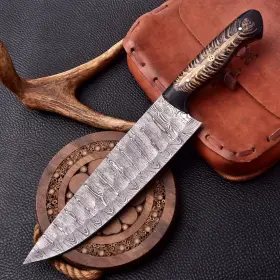 2947 CHEF KNIFE Damascus Kitchen Cutlery Forge Steel