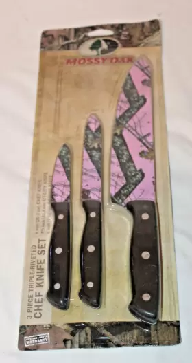 5162557 CHEF KNIFE Mossy Oak Kitchen Set Steel Knives Pink #2