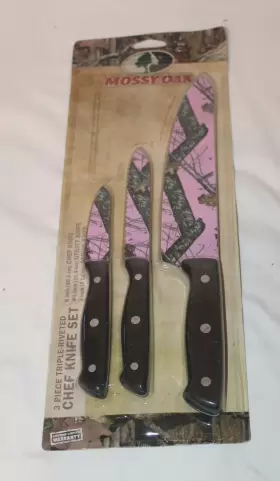 5162557 CHEF KNIFE Mossy Oak Kitchen Set Steel Knives Pink