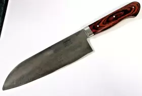 DM076 CHEF KNIFE Classic Santoku Linder Inox Wood Handle Guan #2