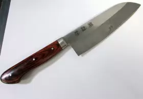 DM076 CHEF KNIFE Classic Santoku Linder Inox Wood Handle Guan
