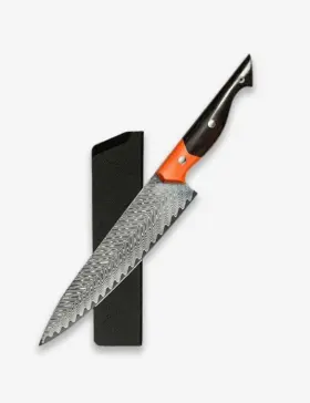 DMS-457A CHEF KNIFE Damascus Core Steel Abalone Handle Pro