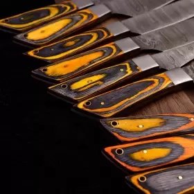 HD054 CHEF KNIFE Handmade Damascus Steel Kitchen Set #3