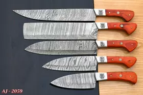 2059 CHEF KNIVES Handmade Forged Damascus Steel Knife Set #3