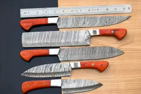 2059 CHEF KNIVES Handmade Forged Damascus Steel Knife Set