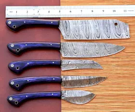 2394 CHEF KNIVES Handmade Forged Damascus Steel Knife Set