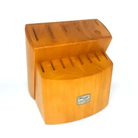 Fusion CHICAGO CUTLERY Chestnut Stained Wooden Knife Block