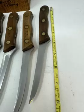 103S CHICAGO CUTLERY Steak Knife Set Block Wooden Handles #3