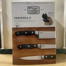 375-1126371 CHICAGO CUTLERY Knife Block Set Sharpener