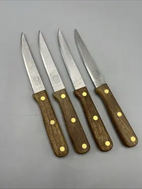 3H11M CHICAGO CUTLERY Steak Knives Wooden Riveted Handle