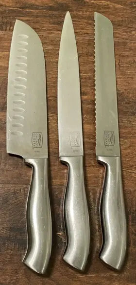 6L16G CHICAGO CUTLERY Steel Handle Santoku Bread Utility Set
