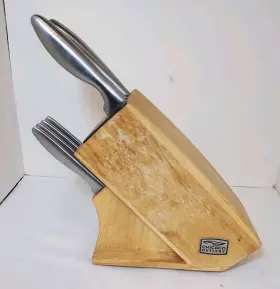 9I16AD CHICAGO CUTLERY Block Kitchen Knife Set Steel
