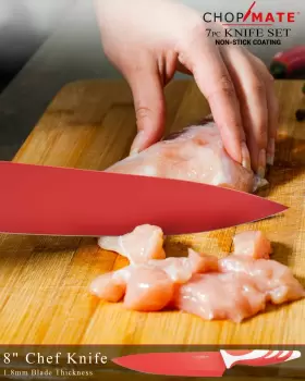 CM8SET CHOPMATE Steel Stick Ceramic Coated Kitchen Knife #2