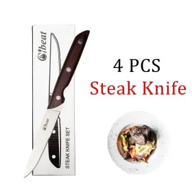 196336236364 CIBEAT Steak Knife Set High Carbon Steel Knives #3