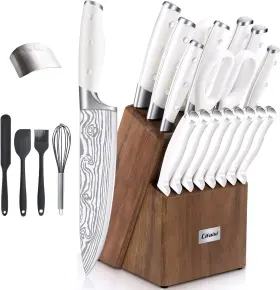 445021676613 CIFAISI Kitchen Knife Set Block High Carbon