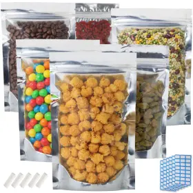 B0DHK8Q3FM CIRCLOOPHS Reclosable Mylar Food Storage Stand Up