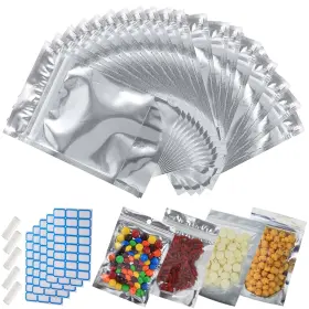 B0FMDL2KWS CIRCLOOPHS Mylar Bags Food Storage Reclosable Up