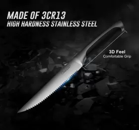 792105028125 CIWETE Serrated Steak Knives Set Steel #2