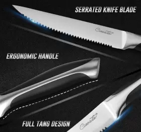792105028125 CIWETE Serrated Steak Knives Set Steel #3