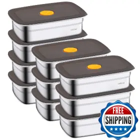 B0FG8N1PZ4 CLAMDER Pack Steel Food Storage Containers Leak