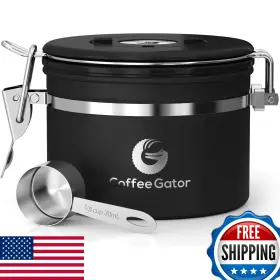 B08JXJM6GW COFFEE GATOR Canister Airtight Steel Food Storage