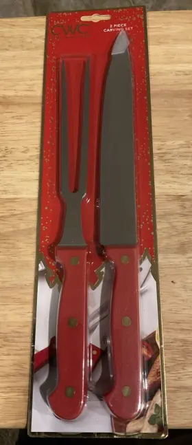 WAHLP102 COOK WITH COLOR Cwc Carving Set Knife Fork Holiday