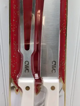 729016761872 COOK WITH ME Cwc Carving Set Knife Fork Holiday #3