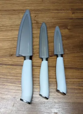 K51751 COOKS ESSENTIALS Steel Knife Set Light