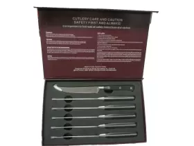 02739 COOKS STANDARD Steak Knives Set High Carbon Steel #3
