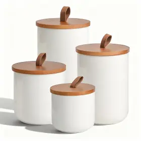 B0FZD4N7BG COORFORMER Ceramic Canister Set Lids Airtight Food