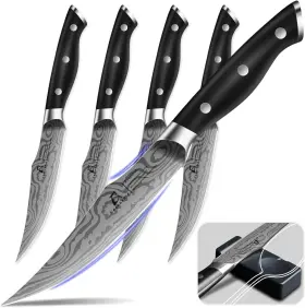 744759049520 COQUUSAID Steak Knives Set Edge Sharp Table Rest