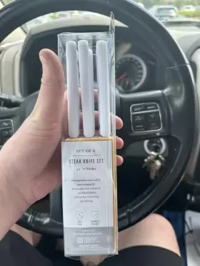 196557073212 CORE KITCHEN Set Colorful Steak Knives Blade #3