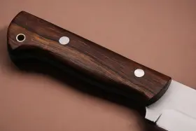 D262 CORTE STUDIO Santoku Chef Knife Steel Handle Handmade #3