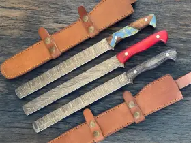 D459 CORTE STUDIO Brisket Slicing Knife Damascus Steel Pakka