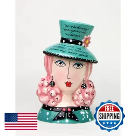 B0BT591WZ5 COSMOS GIFTS Dollymama Lady Cookie Jar Joey