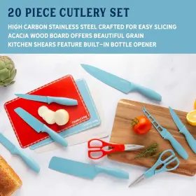 741393583441 COUNTRY LIVING Kitchen Knife Steel Blades Guards #2